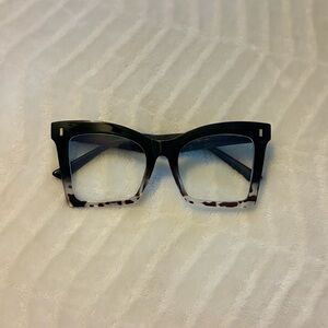 Black and Brown Oversized Square Glasses